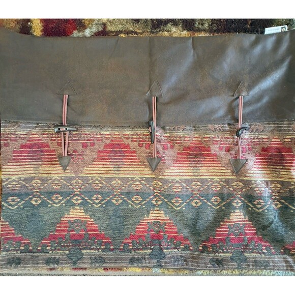 Hiend Accents Rustic Embroidered Textured Set Of 2 Standard Pillow Shams 27x21 - Picture 10 of 16